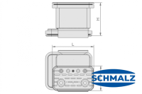 Schmalz Blocksauger VCBL-K2 125 x 75 mm, Höhe 75 mm,...